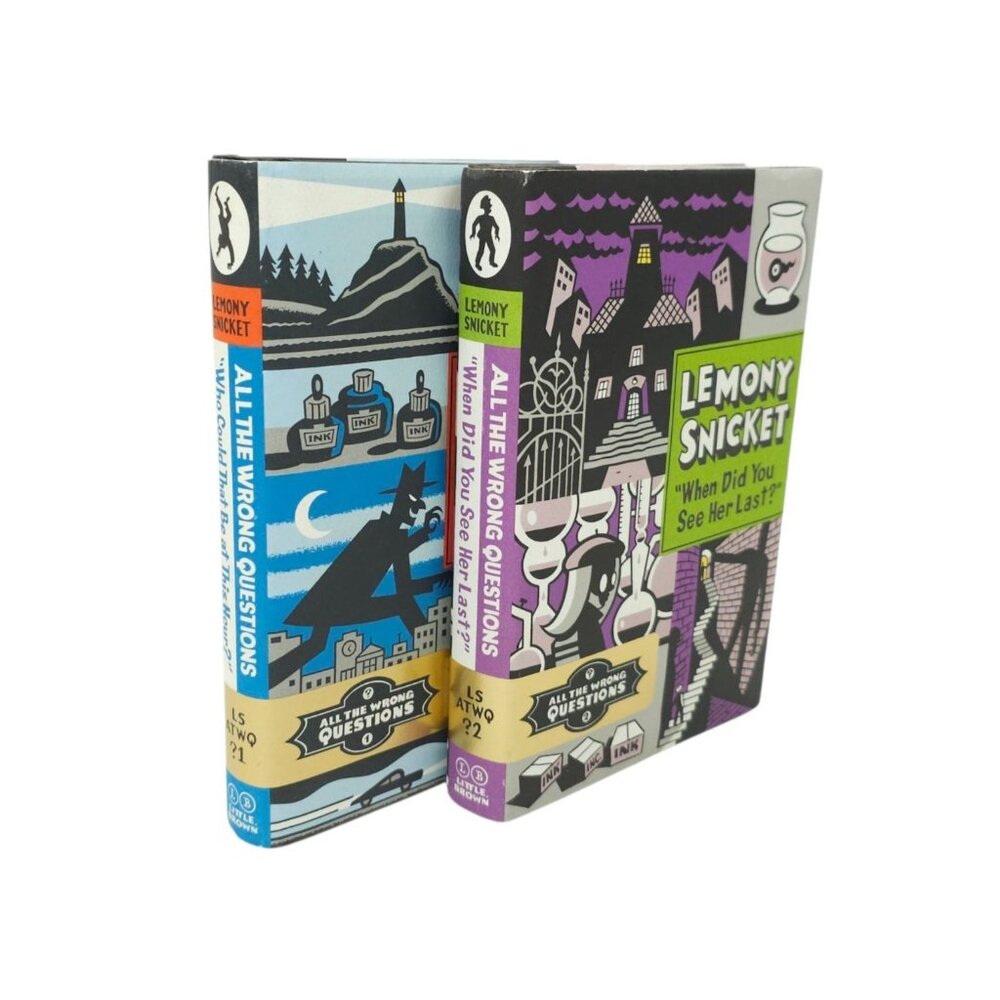 Lemony Snicket All The Wrong Questions Volumes 1 & 2 Hardback Dust Jacket Books